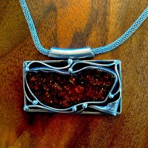 Amber Art Nouveau Charm